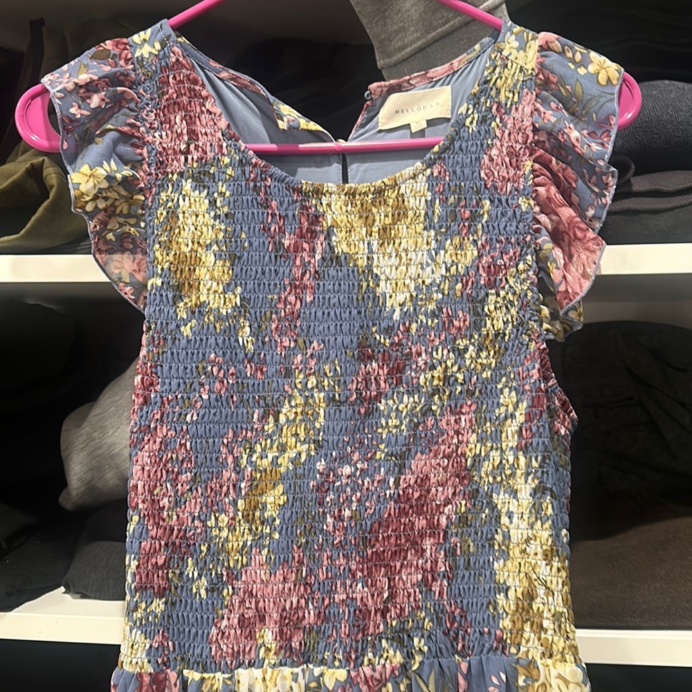Melloday maxi dress in purple flowers